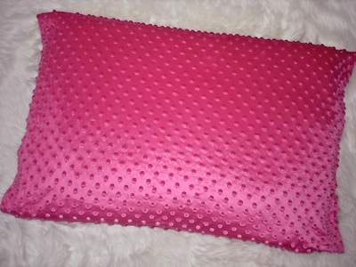 Hot Pink Minky Dot Chenille Pillow Case - Sku 526