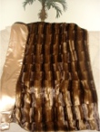 Brown & Gold Faux Fur Throw Blanket - Sku 2491