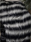 Gray and Black Faux Fur Throw Blanket - Sku 593