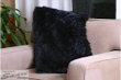 Black Shag Faux Fur Throw Blanket