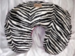 Zebra Nursing Pillow Cover (Faux Fur) - Sku 500