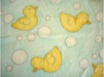 Bubbles & Ducks Fleece & Satin Baby Blanket - Sku 304
