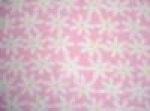 Pink Daisies Fleece & Satin Baby Blanket - Sku 289