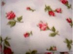 Vintage Rose Fleece & Satin Baby Blanket - Sku 272