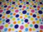 Multi Polka Dots Fleece & Satin Baby Blanket - Sku 290