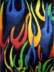 Multi Flames Fleece & Satin Baby Blanket - Sku 274