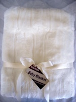 Mini Minks White Baby Blanket - Sku 151