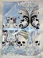Blue Regent Skulls Baby Blanket - Sku 479