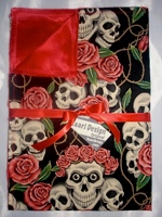 Rose and Skull Baby Blanket - Sku 4185