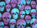 Skulls Blue & Purple Baby Blanket - Sku 301