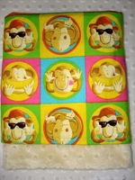 Monkey Trio Baby Blanket - Sku 3919