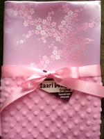 Pink Brocade Minky Dot Boutique Baby Blanket - Sku 2760
