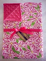 Hot Pink Daisies Boutique Baby Blanket - Sku 3032
