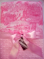 Pink Toile Boutique Baby Blanket - Sku 3189