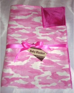 Pink Camo Boutique Baby Blanket - Sku 166