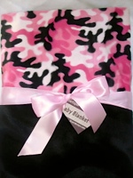 Pink & Black Camo Boutique Baby Blanket - Sku 5538
