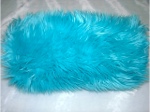 Turquoise Shag Faux Fur Hand Muff - Sku 400