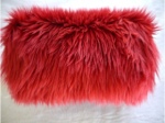 Red Shag Faux Fur Hand Muff - Sku 548