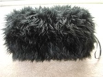 Black & Furry Shag Faux Fur Hand Muff - Sku 16