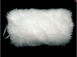 White Furry Shag Faux Fur Hand Muff - Sku 252
