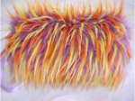 Lilac Yellow Orange Shag Hand Muff - Sku 567