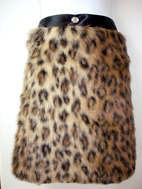 Leopard Faux Fur Hostess Apron - Sku 3901