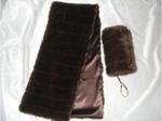 Faux Mink Stole and Hand Muff - Sku 546