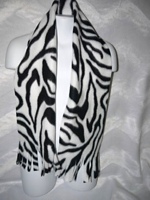 Zebra Fleece Animal Print Scarf - Sku 599